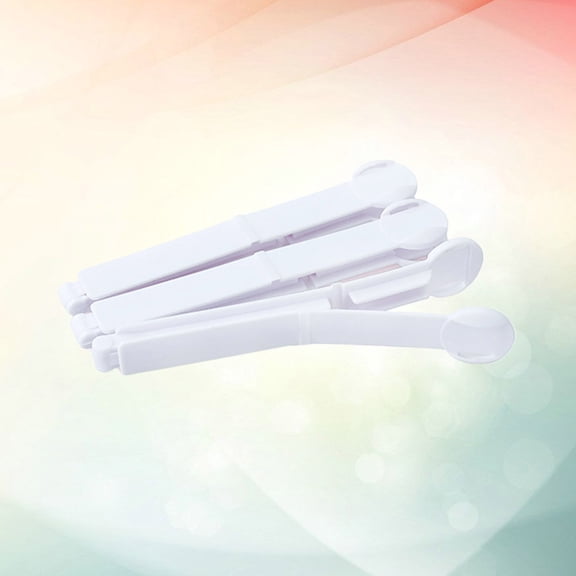 RENACLIPY 5Pcs Food Bag Sealing Clip White Plastic Clamp for Keeping Chips Bread Fresh and Protected