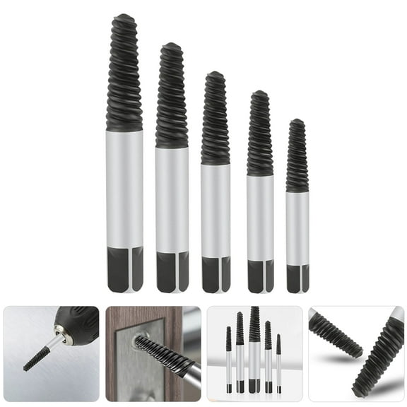 HEMOTON 5 Pcs Screw Remover and Extractor Stripped Bolt Multifunctional Guide Easy