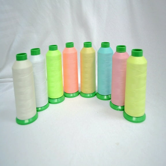 Phenofice  Glow in The Dark Sewing Thread Assorted Color for Projects 5Pcs