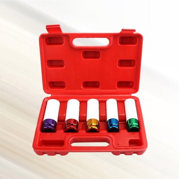 HEMOTON 5 Pcs Tire Protection Nut Sleeve Socket Adapter