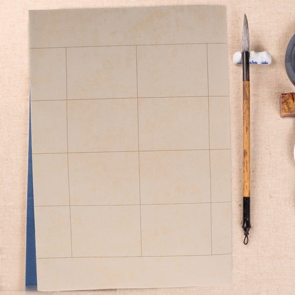 RENACLIPY Calligraphy Practice Paper Pad with Grids for Small Characters in Beige