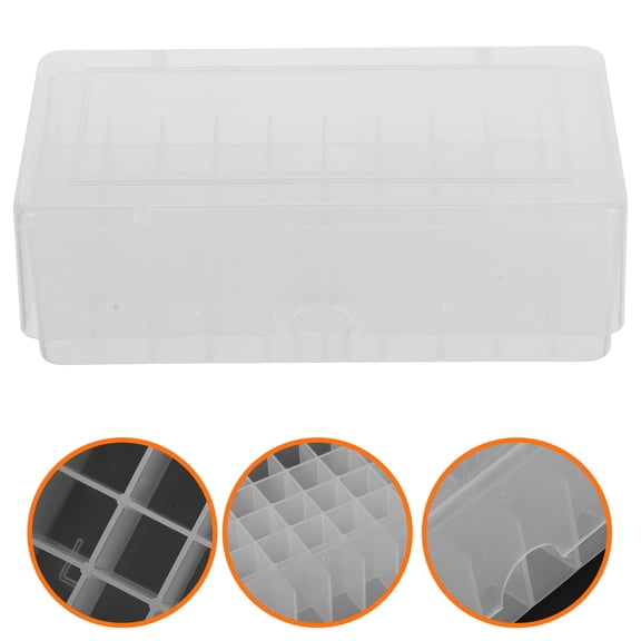 HEMOTON 50 Grid Cryogenic Storage Box Clear Freezer Box Sample Organizer for 1.8ml and 2ml Tubes and Vials