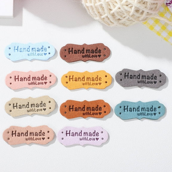 HEMOTON  50 Pcs Crochet Tags for Handmade Items Labels Crafts Small Stickers