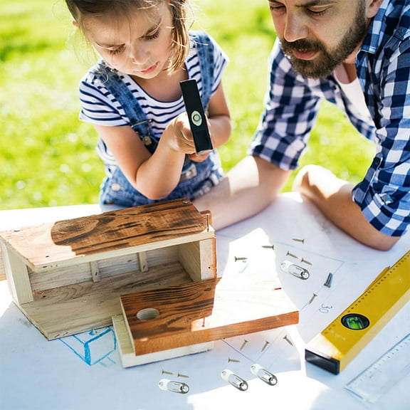 EXHUMKY Keyhole Hanger Silver 50Pcs 1.8x0.6In