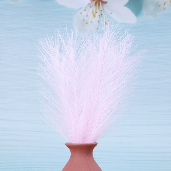 HEMOTON 50 Pcs Lifelike Artificial Phoenix-tail Ferns for Decoration Made of Cloth Pink Color
