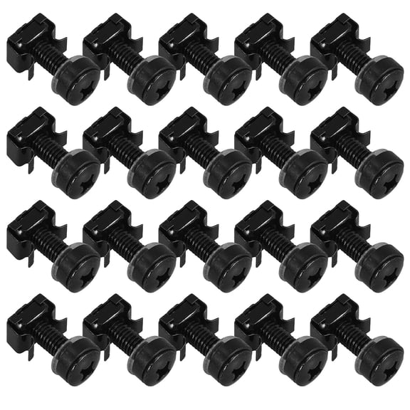 HEMOTON 50 Sets Stainless Steel Cage Nuts And Screws For Server Racks Replacement Hardware For Network Switch Servers And Various Cabinets