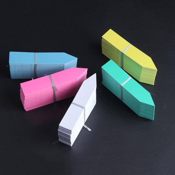 HEMOTON 500Pcs White Plant Stakes for Gardeners Reusable Rectangular Tags Weatherproof Design