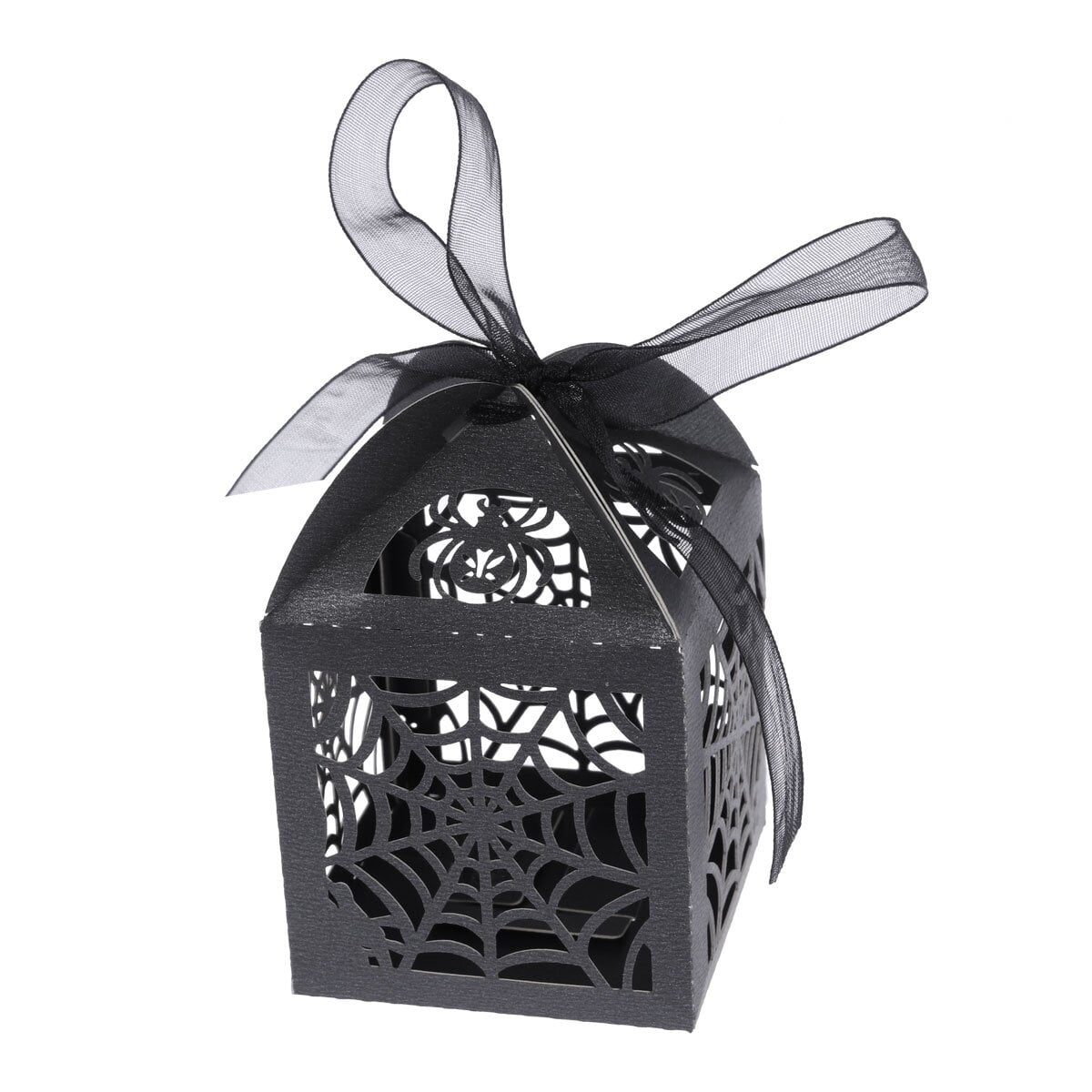 HEMOTON 50PCS Hollow DieCut Favor Boxes Halloween Wedding Candy Boxes