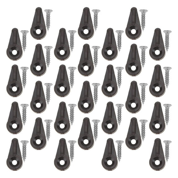 HEMOTON 50Pcs Multi Functional Glass Retainer Clips for Closet Panels and Heavy Mirror Mounting with Screws Included