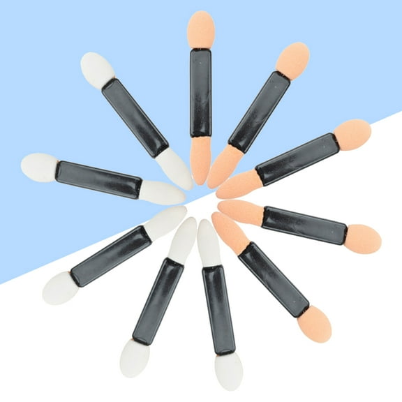 HEMOTON 50pcs Dual Sided Eye Shadow Sponge Applicator Portable Eye Shadow Brush Makeup Tool for Women Girls