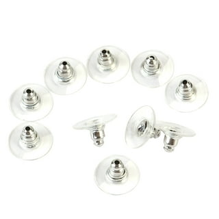 Irfora Clear Earring Backs Silicone Bullet Earring Clutch Earrings