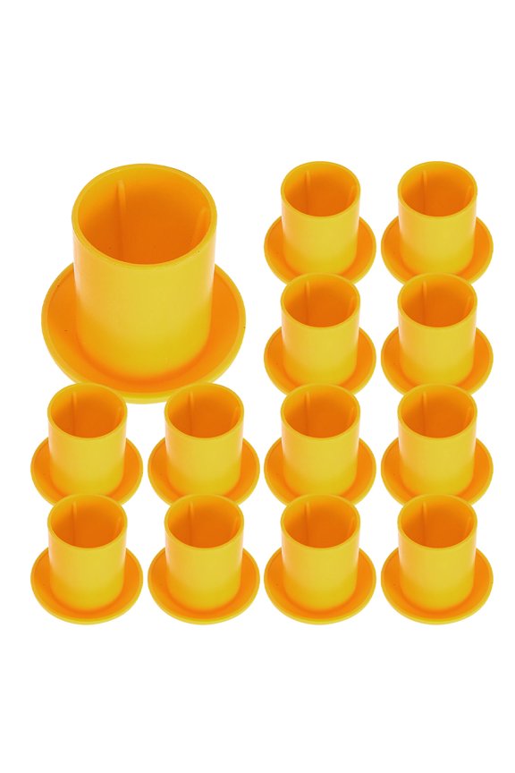 Rebar Safety Caps for Construction Sites Yellow 50Pcs