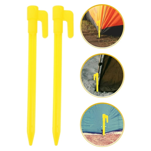 HEMOTON 50pcs Tent Pegs Camping Tent Spikes Ground Hooks Outdoor Tent Stakes Tarp Tent Fixing Pegs