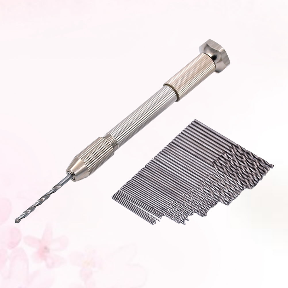 Head Tools Double Ended Mouth Pin Vise Hand Drill Wire Gauge Bit Holder Twisting Tools For Jewelry Watch Repairing Silver