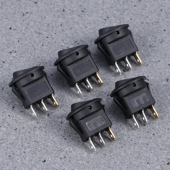 HEMOTON 5Pcs Random Color Reset Push Button for Fog Lamps 3 pin push button