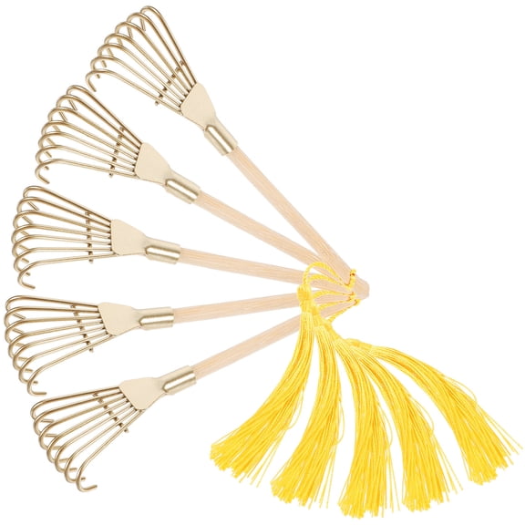 HEMOTON 5Pcs Zen Garden Rake Metal Miniature Rake Ash Rake Small Rake Ornament Aroma Ash Rake