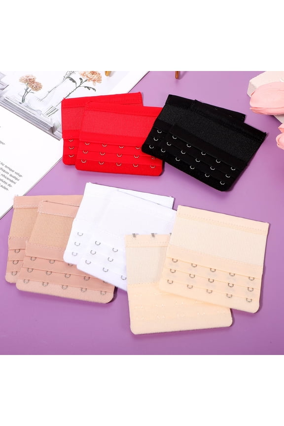 5pcs Bra Extension Hooks Stretchy Bra Hooks Women Bra Back Buckles Adjustable Bra Strap Hooks Bra Replacement Parts 5 Hooks
