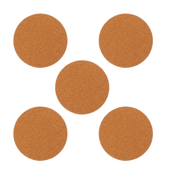 HEMOTON 5pcs Cork Plant Mat Round Cork Plant Coasters DIY Garden Pad Plant Plate Pad
