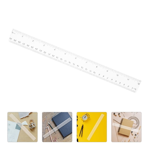 HEMOTON 5pcs Plastic Rulers Length Measuring Straight Ruler For Classroom Office Students Architecture Rulers Measuring Ruler Straight Ruler For Students