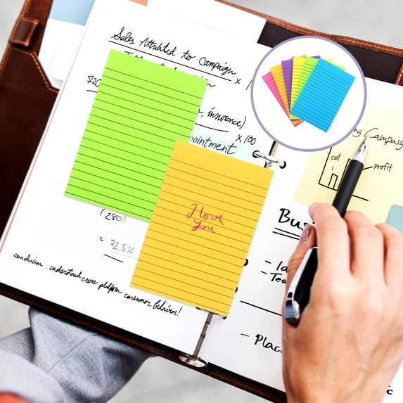 HEMOTON 6 Multi-functional Note Pads for Daily Use Portable Memo Stickers with Assorted Colors