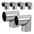 thumbnail image 1 of HEMOTON  6 Pcs Clamps Stainless Steel Connectors Fence Parts Pipe Silver, 1 of 8