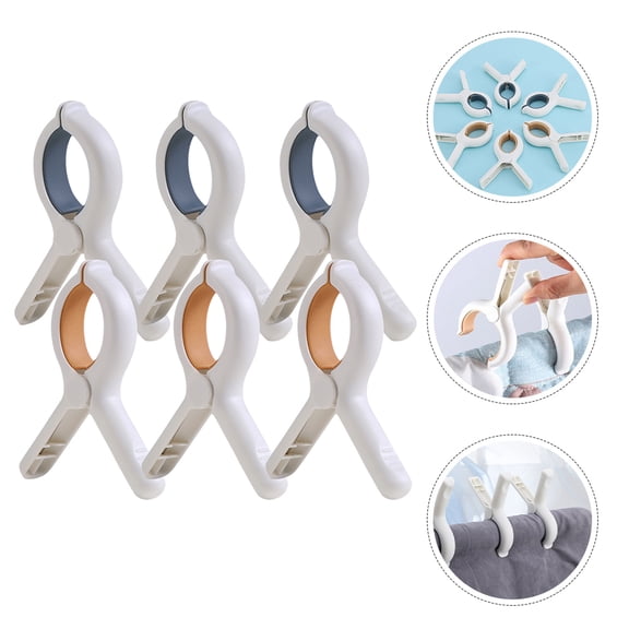 HEMOTON Windproof Clothespins with Strong Clamping Force for Home Use Portable Plastic Clips Assorted Color