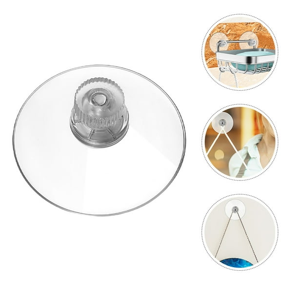 HEMOTON  6 Pcs Heavy Duty Suction Cups For Glass Holds Hooks Transparent