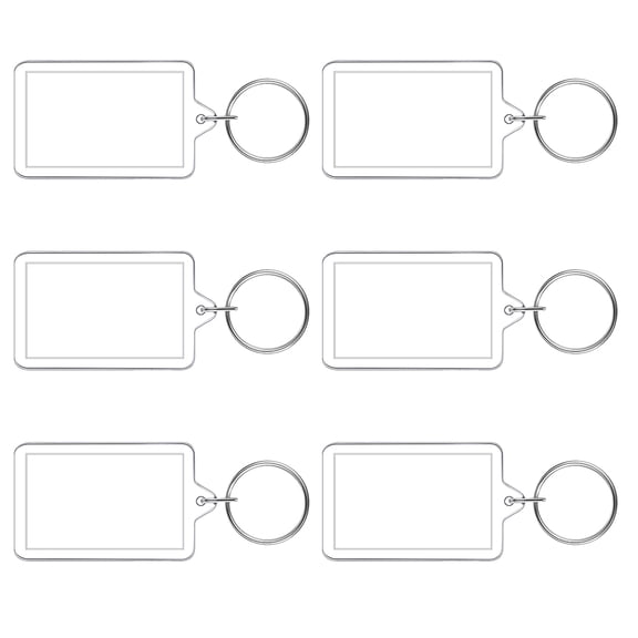 HEMOTON 6-Pack Photo Frame Keychain Set, Commemorative Picture Frame Key for Keys and