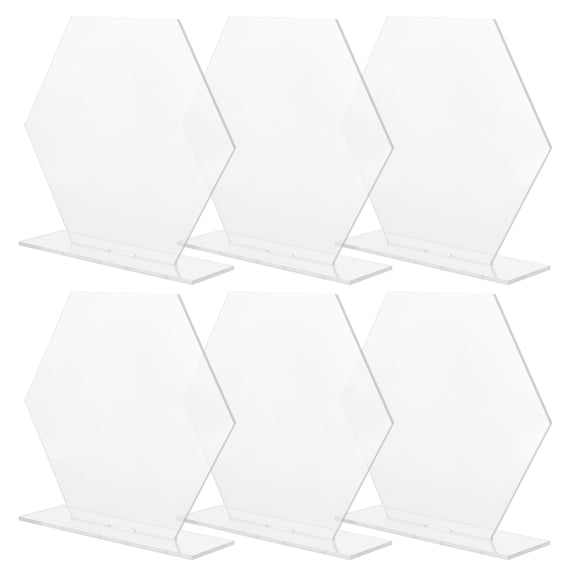 HEMOTON  6 Pcs Table Card Number Holder Blank Sign Display Wedding Decor