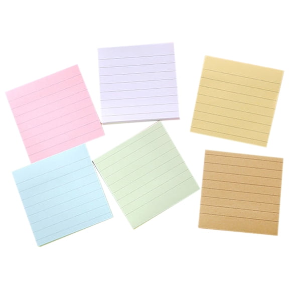 HEMOTON 6 Pcs Writing Stickers Color Note Pad Office Work