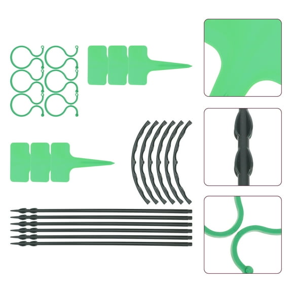 RENACLIPY 6Sets Green Plant Climbing Trellis Plastic Support Frame for Upright Growth
