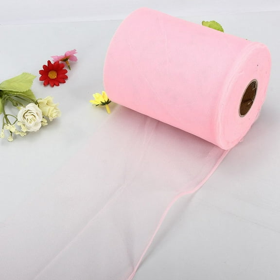 HEMOTON 6 "x100YD Tulle Roll DIY Crafts Bow Decoration Baby Bride