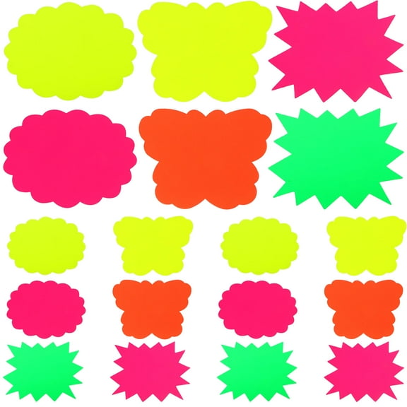 HEMOTON 60 Pcs Labels Explosive Sticker Price Tag 17.00X13.00X0.10CM