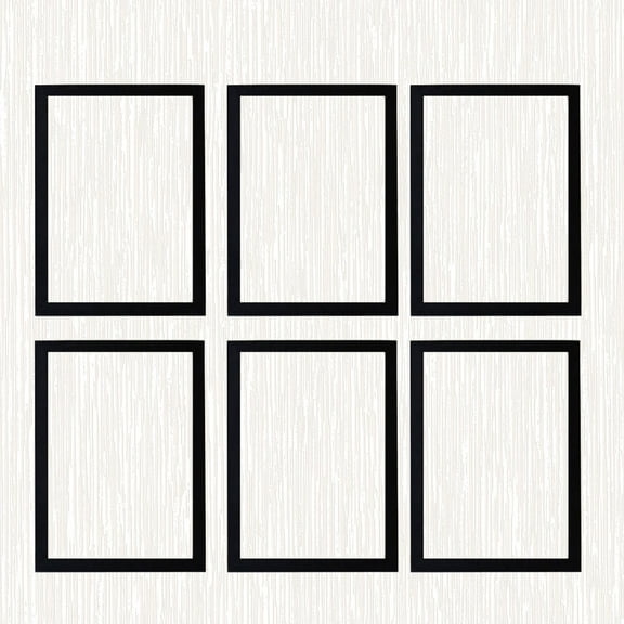 SOPOTUTU Black Office Picture Frames Set of 6, Photo Frames for Desk or Wall Display