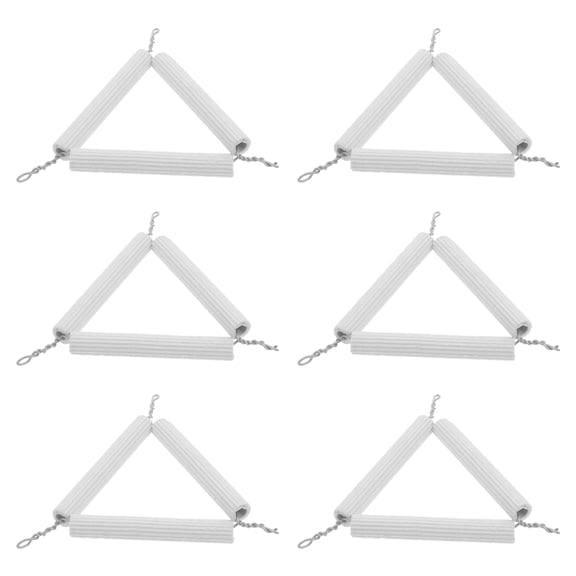 HEMOTON 6-Piece Ceramic Triangular Crucible Stand Set for Laboratory Use, Triangle Crucible Rack and Shelf, Lab Support Tool