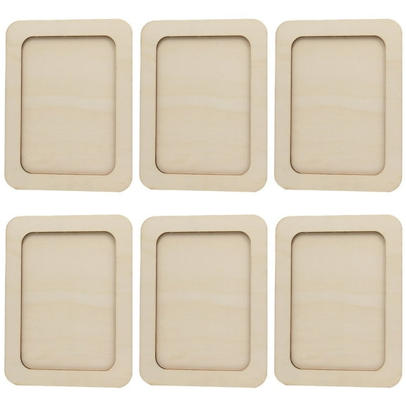Hytrove Standing Picture Frames Wood For Home Decor 6Set 7.47X5.50X0.12in