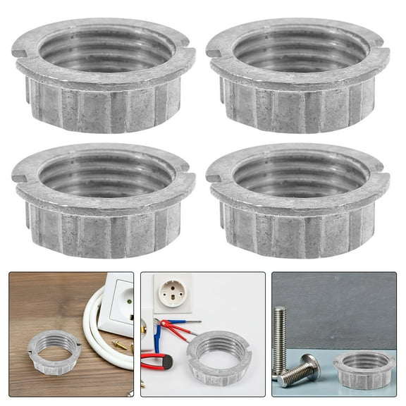 HEMOTON 6-Pack Light Socket Replacement Threaded Collar Lamp Holder Outer for Table and Floor Lamp Repair Parts