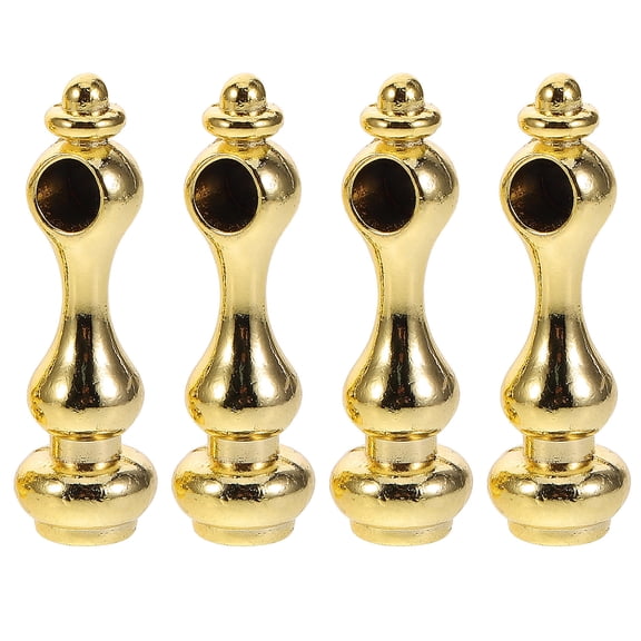 RENACLIPY 6-Pack Golden Finial Post End Caps Zinc Alloy Decorative Hardware for Home Furniture