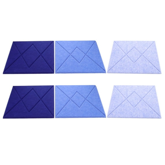HEMOTON 6pcs Soundproof Adhesive Notice Board Tiles Office Wall Sticker Plates Square Memo Panels Bulletin Tiles for Workspace Classroom Organization