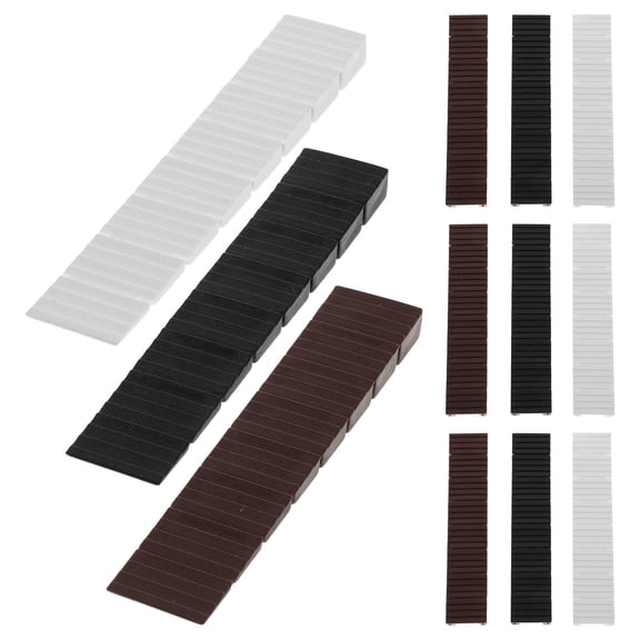 HEMOTON 72pcs Furniture Wedge Plastic Leveling Shims Foot Wardrobe Pads Levelers Shims Wedge Leveling Shims For Furniture Foot Furniture Leveling Pads Door Hinge Shims