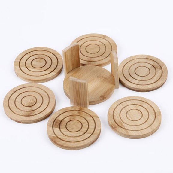 HEMOTON 7Pcs Set Table Mat Rustic Design For General Users Dining Table Decor