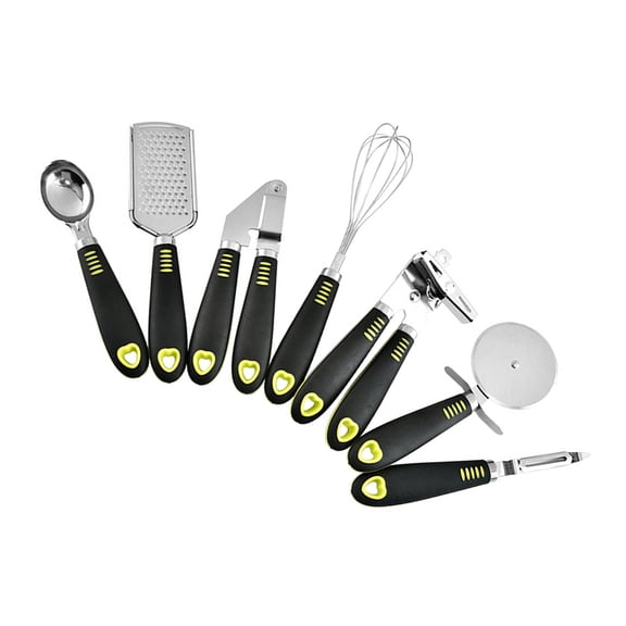 HEMOTON 7Pcs Stainless Steel Kitchen Utensil Set with Ice Cream Scooping and Peeling Tools