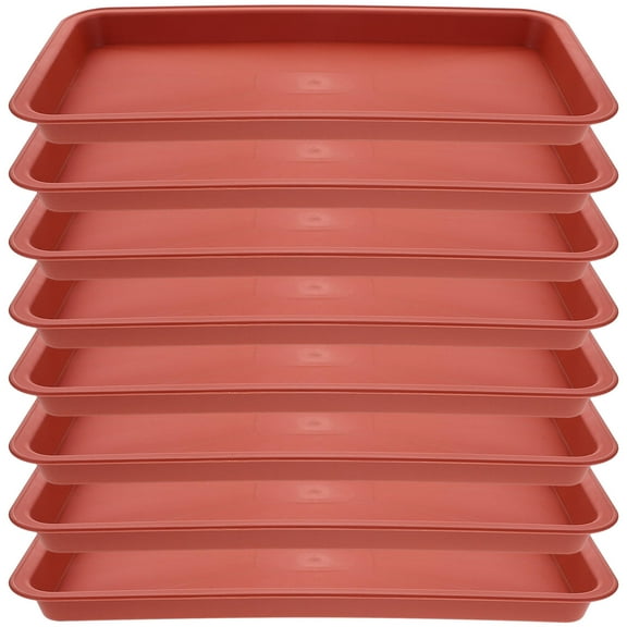 HEMOTON 8 Pcs Pot Trays for Plants Water Catcher Saucers Outdoor Planter Drip Red