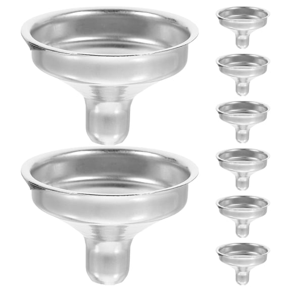 UPGRATOR Mini Metal Funnel Silver For Artists Outdoor Activities 8Pcs 1.2X1.2X1In