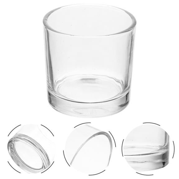 HEMOTON  8 Pcs Tealight Candle Holder Glass Synthetic Material Bedroom Banquet