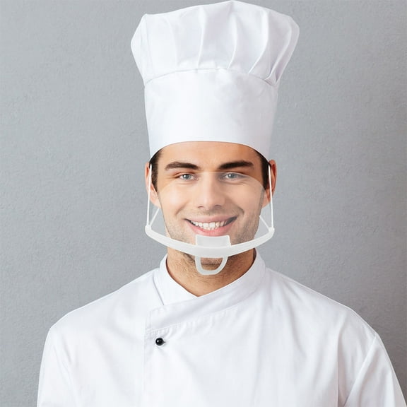 HEMOTON 8PCS Mouth Mask Anti-Fog Transparent Mouth Mask Reusable Face Shielding for Chefs and Restaurant Staff Hotel Catering and Food Serving