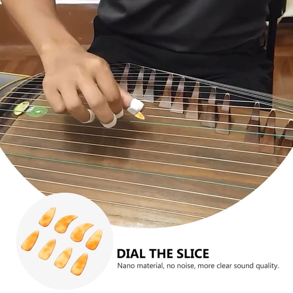 HEMOTON 8pcs Guzheng Finger Protectors Musical Instrument Picks Guzheng Finger Nails