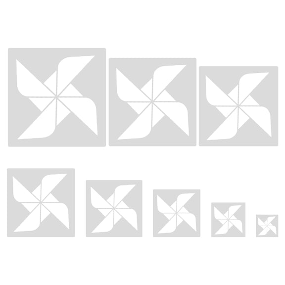 HEMOTON 8pcs Plastic Large Windmill Stencil DIY Hollow Spray Drawing Painting Templates for Garden Home Decor Indoor and Outdoor Decoration Family Activities