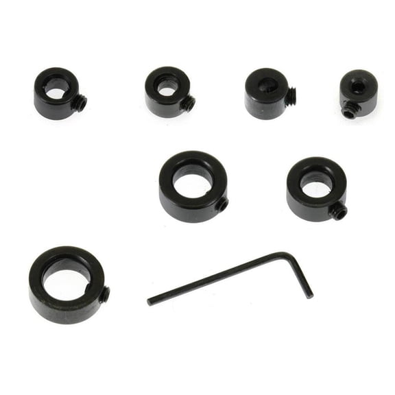 HEMOTON 9 Pcs Collars Drill Limit Ring Bit Stopper Woodworking Depth