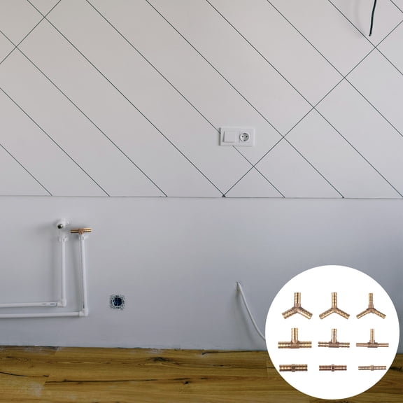 HEMOTON 9 Pcs Copper Pipe Fittings Engineers Industrial Use Temperature Control